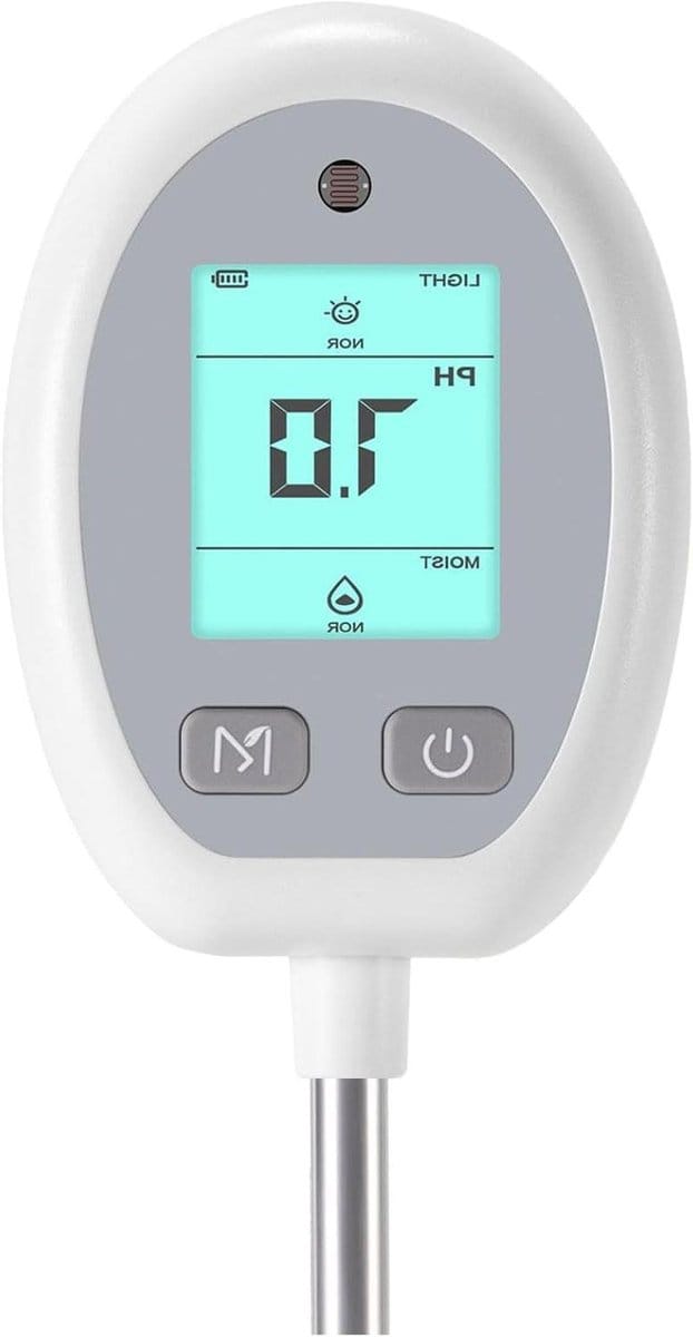 Bodemmeter - Grondtester - Planten Groei - 6-in-1 Functies - 32 cm - Grijs