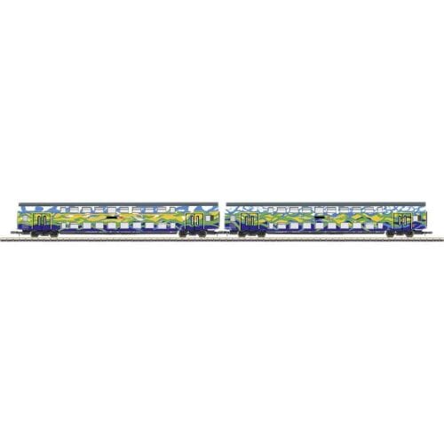 Märklin 87306 Z dubbeldekswagenset Touristik 1 van de DB AG 2 dubbellaags middenrijtuigen
