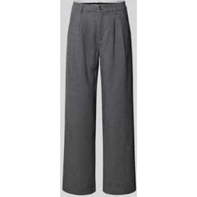Regular fit wijde broeken met wol, model 'SIA'