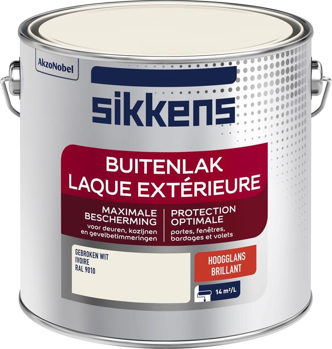 Sikkens - Buitenlak Hoogglans - Ral 9010 - 2,5 L