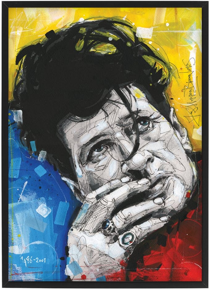 Herman Brood print 30,6x43 cm (A3) *ingelijst & gesigneerd