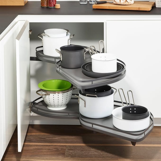 Kesseböhmer LeMans II Hoekkast beslag rechts 450 mm anthraciet