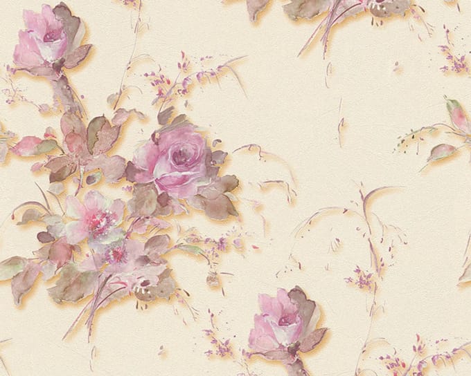 Rose bloemen behang 676665