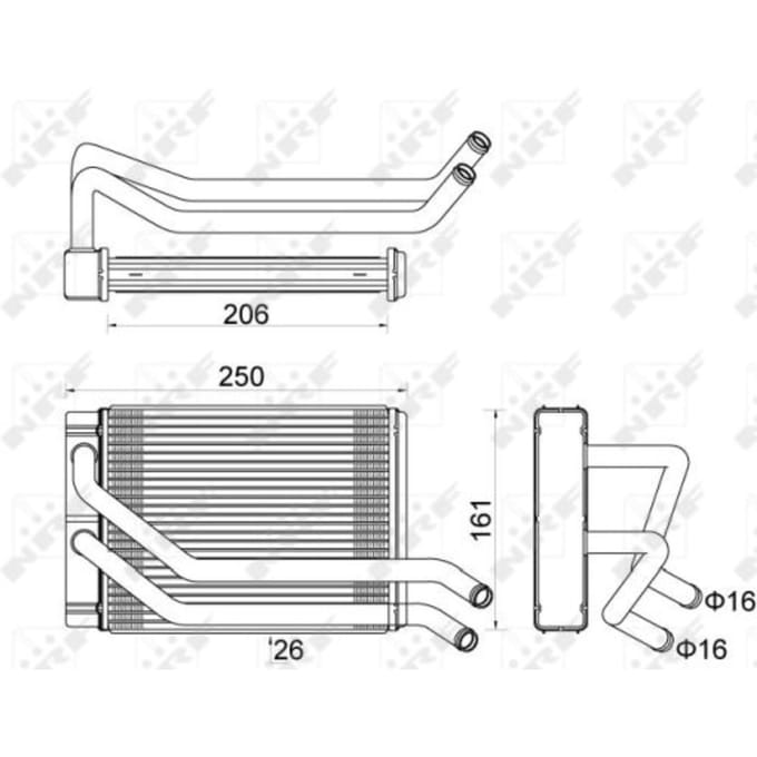 Warmtewisselaar, interieur verwarming NRF 54313