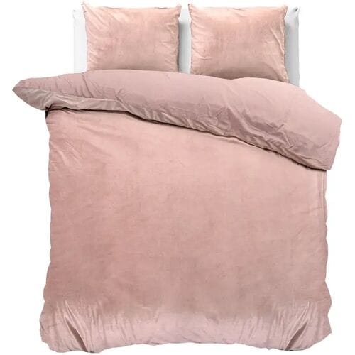 Sleeptime Velvet Touch - Dekbedovertrek - Eenpersoons - 140x200/220 + 1 kussensloop 60x70 - Roze