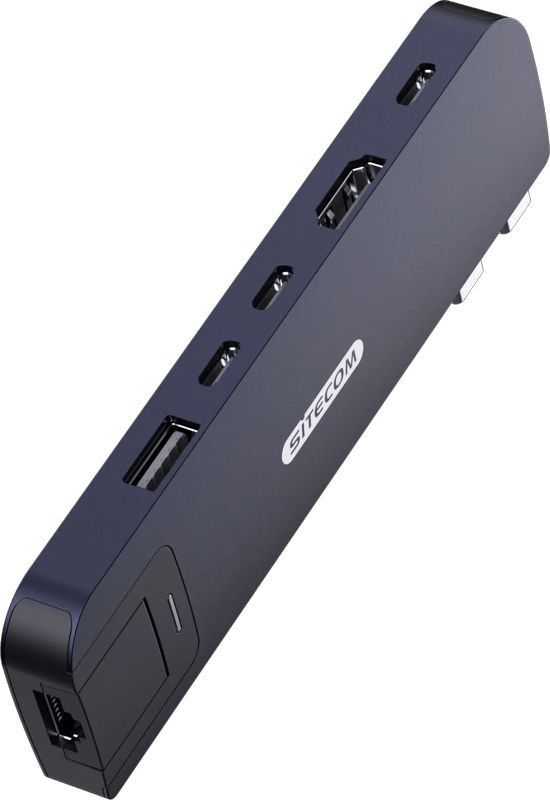 Sitecom - Multiport hub - 6 in 2 - Macbook - Dark blue - Macbook Air - 100W - 10 Gbps - 4K 60Hz