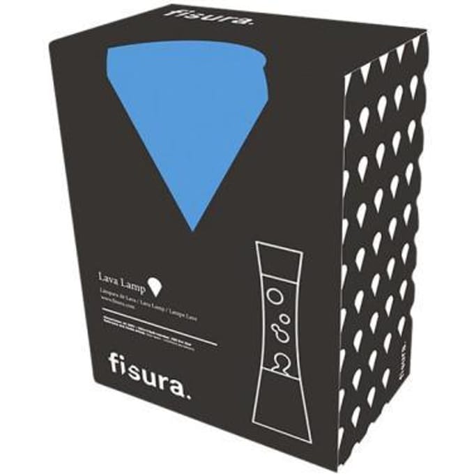Fisura - Lavalamp - Witte lava - Blauwe vloeistof
