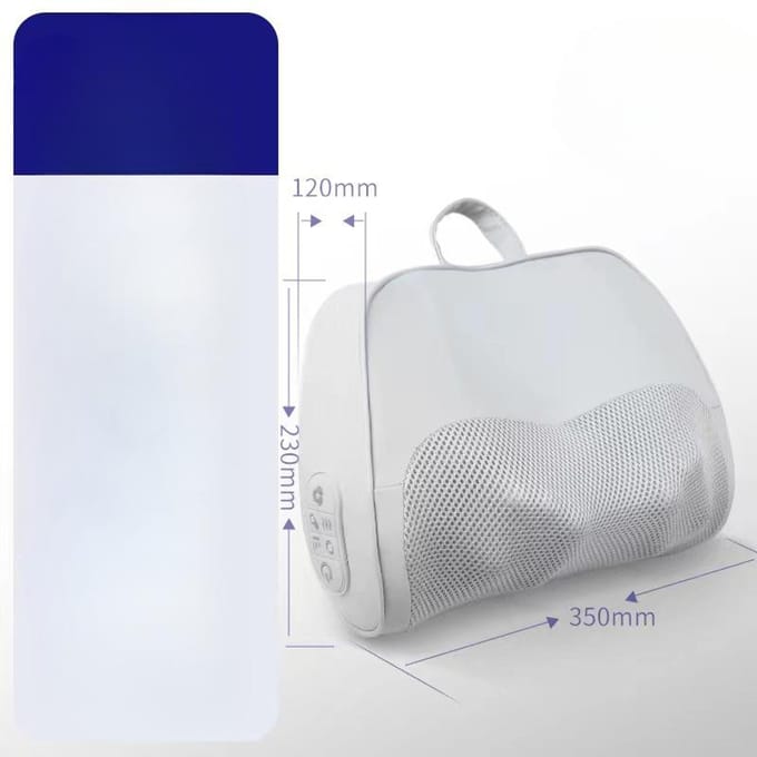 Cervicale Nekmassagekussen Schouder- en Nekmassage-instrument Verwarming Taille Multifunctioneel Kussen Rugverwarming Huishoudelijke Nekmassager white