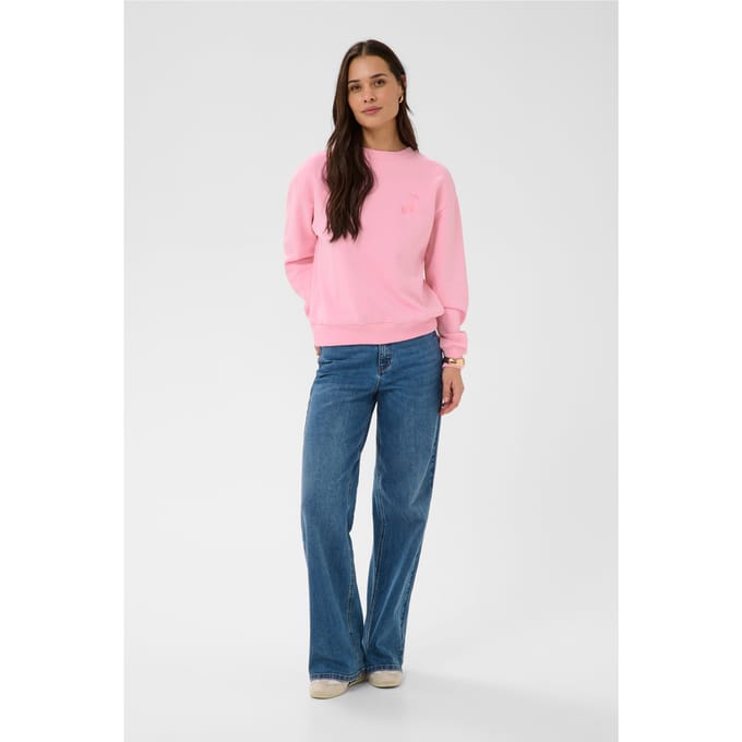 Kaffe KAmelody Sweatshirt Dames Trui - Pink Frosting