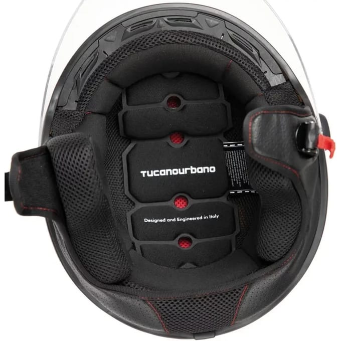 Interieur met kussentjes motorhelmen Tucano Urbano