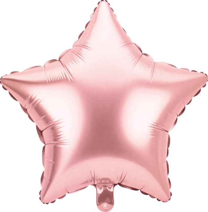 Foil balloon - Star rose gold