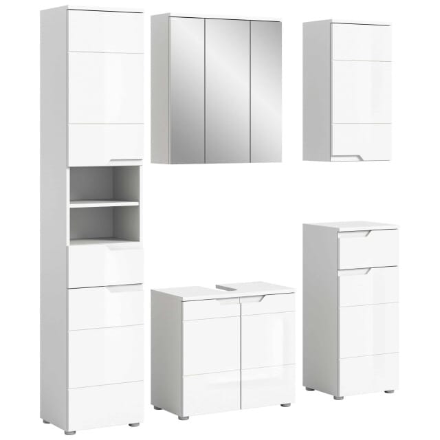 Solero badkamercombinatie wit hoogglans MDF TZ - 34x169x193cm