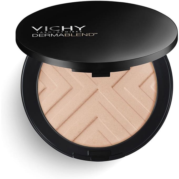Vichy Dermablend Covermatte Poeder Foundation voor een Vette Huid - Nude 25
