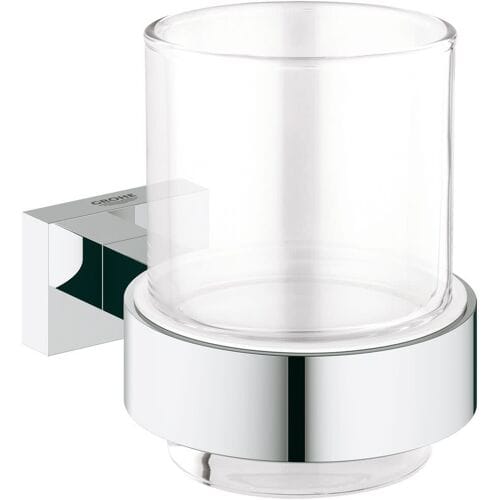 GROHE Essentials Cube houder met drinkglas - Chroom