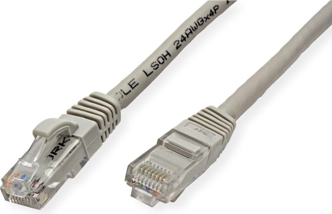 VALUE UTP Cat.6 (Class E) patchkabel, LS0H, grijs, 1,5 m