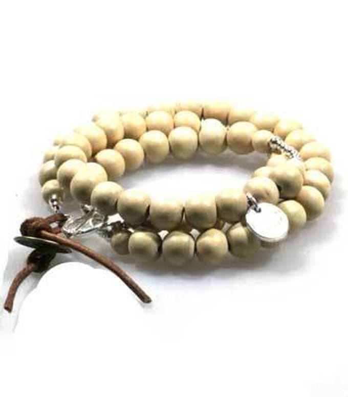 Heaven Eleven - creme wikkel 925 zilver kralen