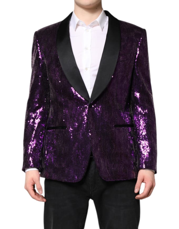 Paillet Blazer Met Sjaalkraag