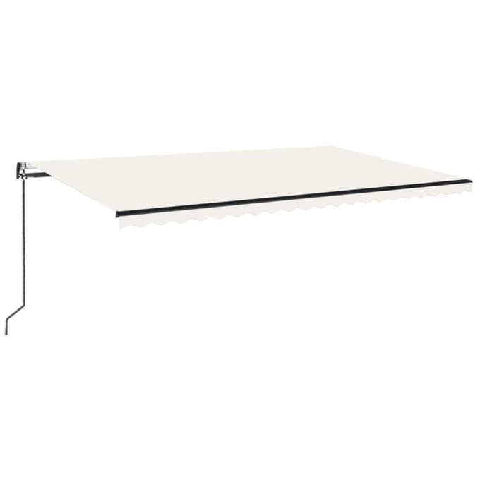 vidaXL - Uitschuifbare - luifel - Crèmekleurig - 500 - × - 350 - cm - Polyester