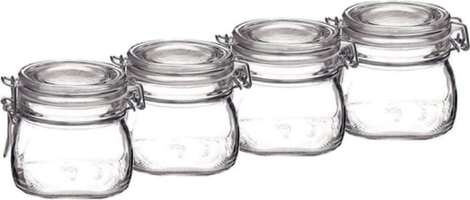 Bormioli Rocco Weckpot - 8x - 500 ml - met rubberen ring - inmaakpot - beugelsluiting