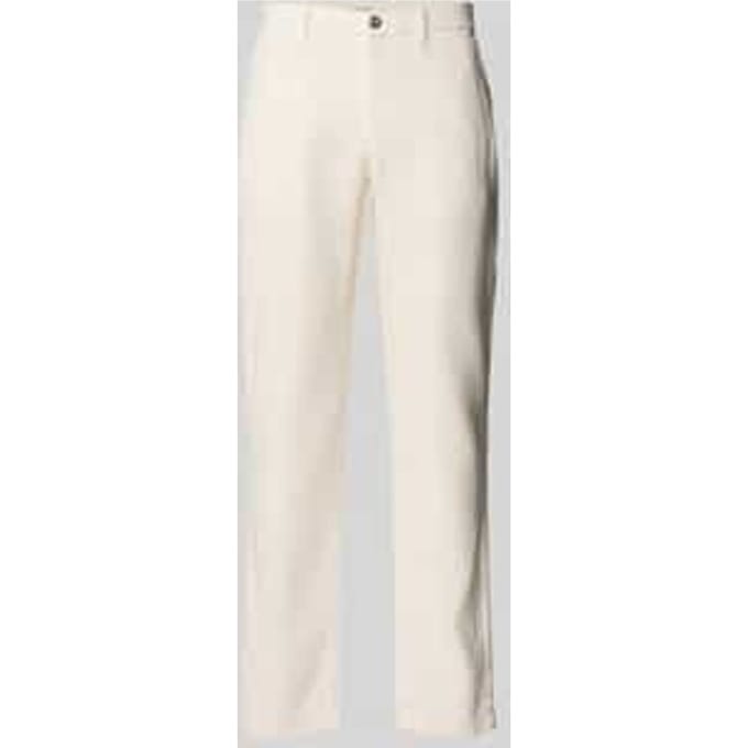 regular fit linnenbroek met logostitching model 'Denton'