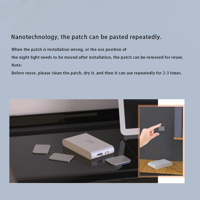 Intelligent sensor-nachtlampje LED-lichaam Infrarood Type-c Oplaadbaar draadloos magnetisch licht Type 2
