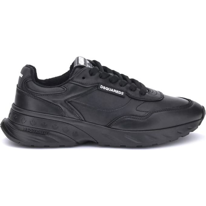 Dsquared² Zwarte Kalfsleren Bos Taurus Athletische Sneakers