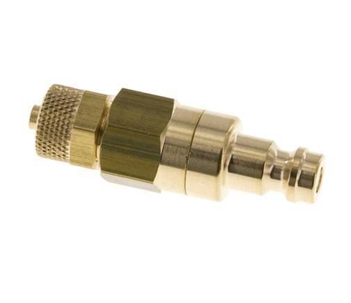 Messing DN 5 Luchtkoppeling Insteeknippel 4x6 mm Push-On Double Shut-Off - CLP5-N-B-SV-4