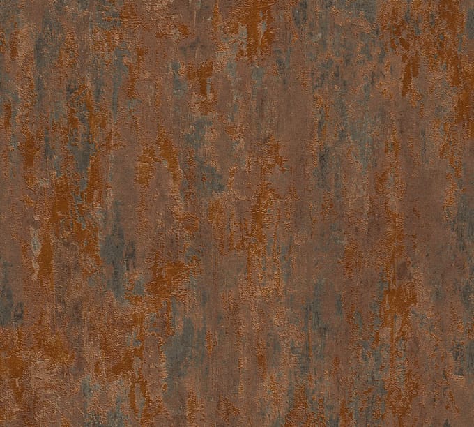 ROEST BEHANG | Industrieel - bruin oranje - A.S. Création Trendwall 2