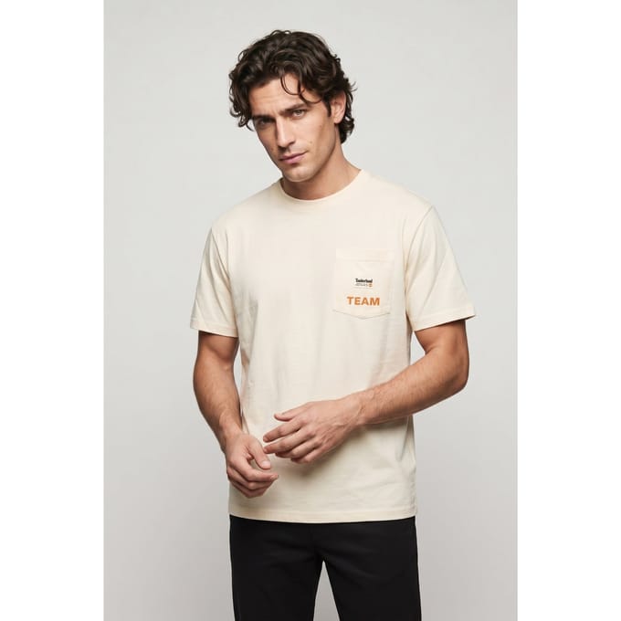 Timberland Ss Staff Tee Cloud Cream Taglia: XL | Magliette basic Outlet | Uomo | Bianco