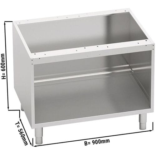 GGM Gastro Offener Unterbau - 900mm Zilver