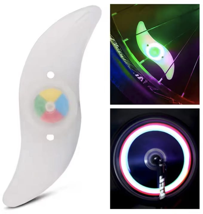 CHPN -Spaakverlichting - Spaallampjes - Spaaklicht - 2 stuks - Multicolor - Spaak-Licht LED - Coole fietsverlichting - Kinderfiets - LED