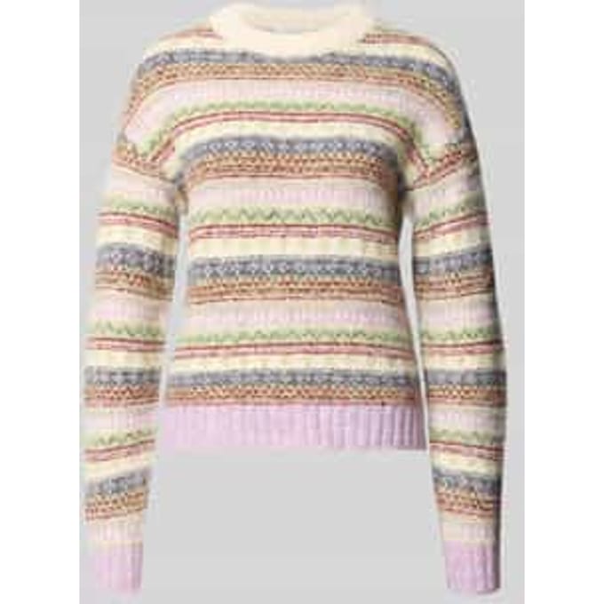 Gebreide pullover met ribboorden
