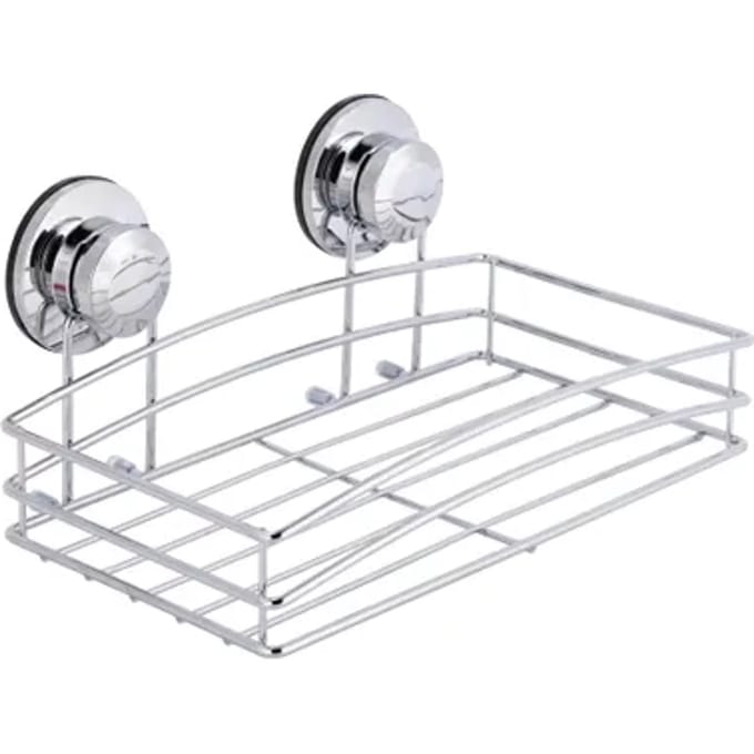 Aquavive Doucherek - Met Zuignappen - Metaal - Verchroomd - 26x20x8cm
