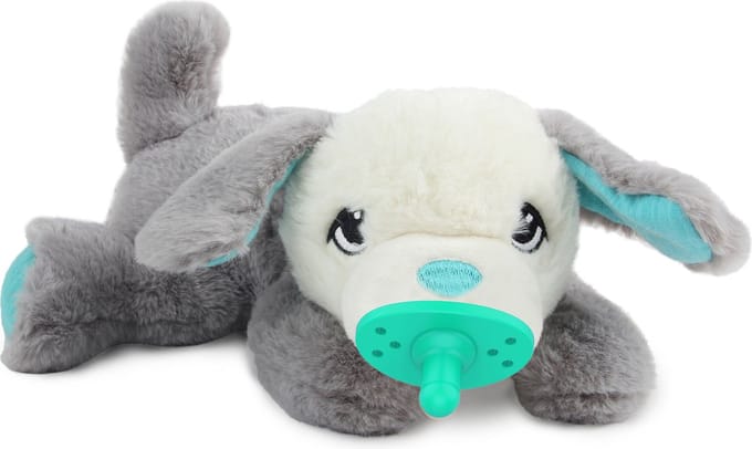 All For Paws Puppy Speelgoed Heartbeat & Warm Pacifier Buddy - Hondenspeelgoed - Grijs