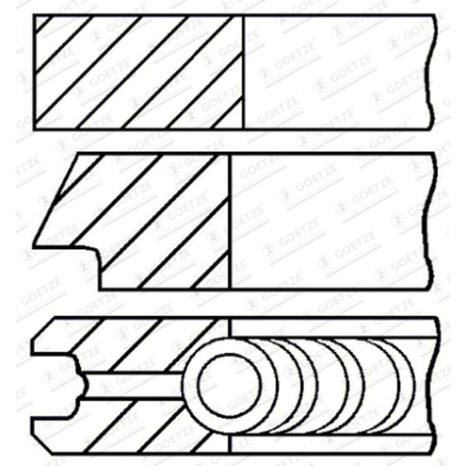 Goetze Engine Zuigerveerringset Goetze Diamant Gecoat LKZ-Ring GOETZE 08-436506-00