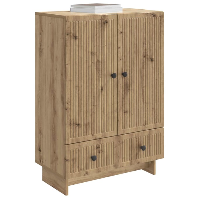 vidaXL - Dressoir - Artisan - Eik - 66 - x - 34,5 - x - 95 - cm - Geconstrueerd - hout