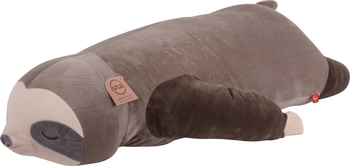 UNUS® Luiaard knuffelkussen lichaamskussen zijslaapkussen 100cm grijs