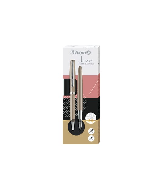 Schrijfset Pelikan Jazz Noble Elegance K36+P36 medium taupe