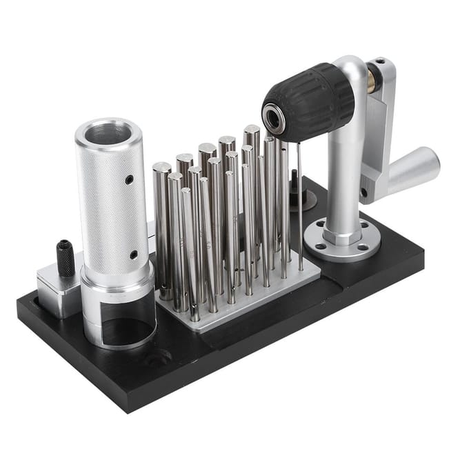 RVS Springringmaker met 20 stuks Mandrels Sieraden Maken Verwerkingsmachine gray