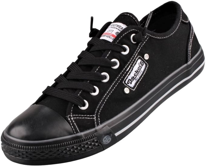 Dockers by Gerli dames canvas sneaker zwart