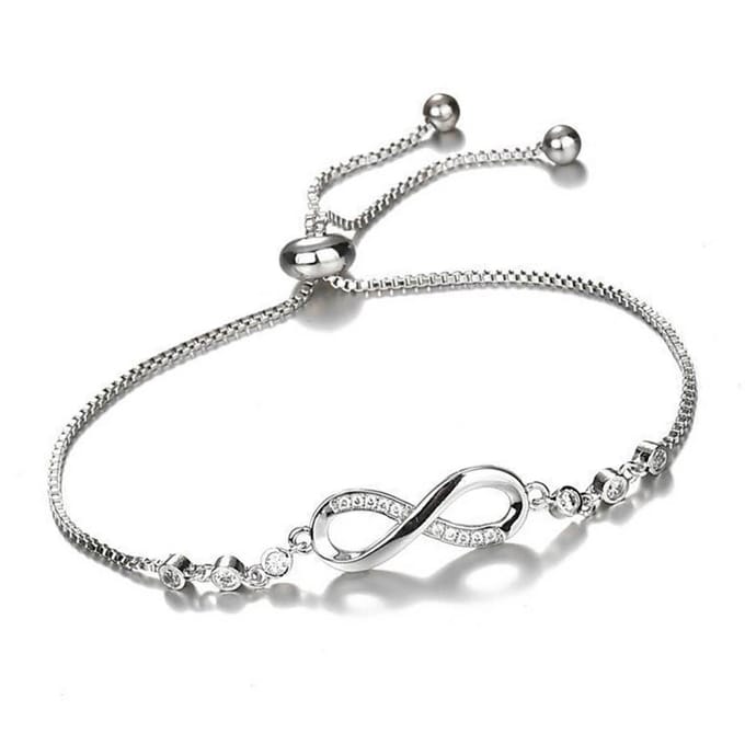 Modieuze Strass Armband Dames Legering Verstelbaar Prachtige Unieke Hanger Armband Sieraden gray