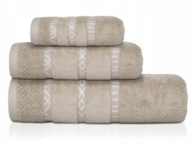 Luxe Beige Badhanddoek GINO 30x50 cm - 100% Katoen
