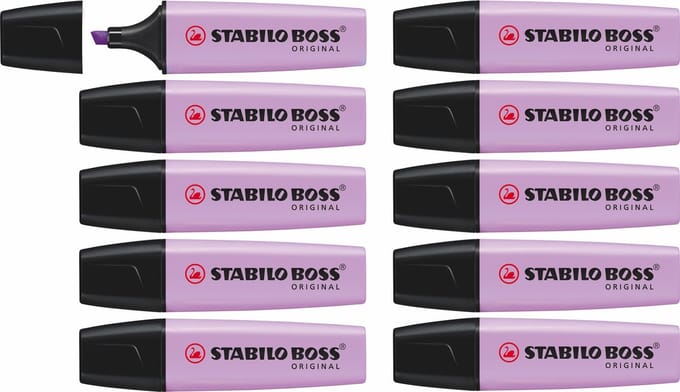 STABILO BOSS ORIGINAL Pastel - Markeerstift - Lila Blush - Doos 10 stuks