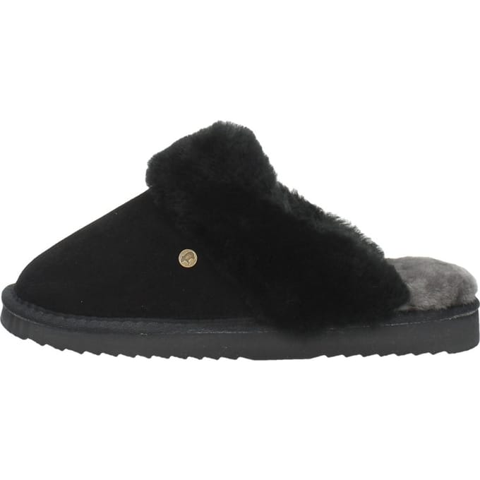 Warmbat Warmbat Flurry Pantoffels zwart Suede