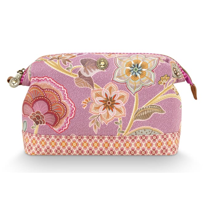 Pip Studio - Cooper Make up tasje - Toilettas dames - Voor make-up - Matata Lila - 26x12x18cm
