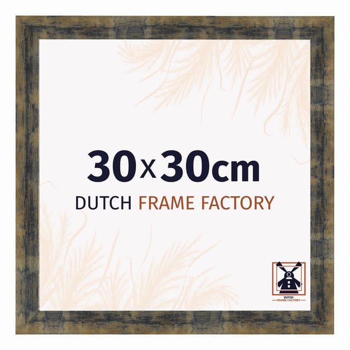 Fotolijst 30x30 cm - MDF - Blauw Goud Gemeleerd - Praag