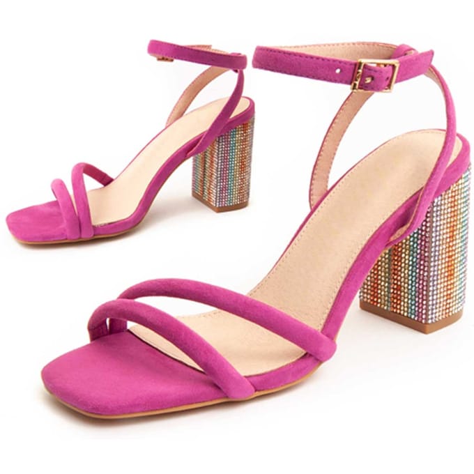 Montevita Heel Sandal Sanndarey7 in Fuchsia