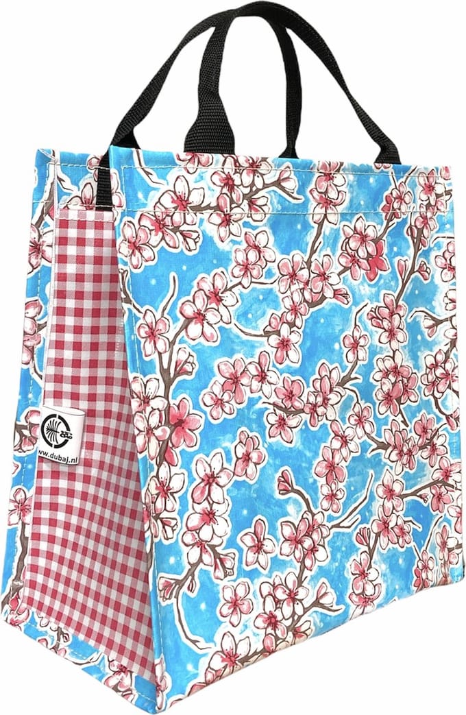 Atelier Du Baj Shopper van Mexicaans tafelzeil blossom