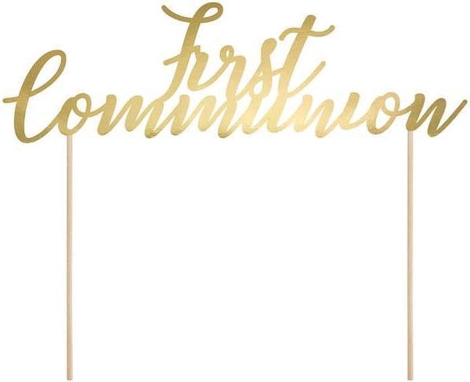 Taarttopper 1ste Communie Goud 21cm
