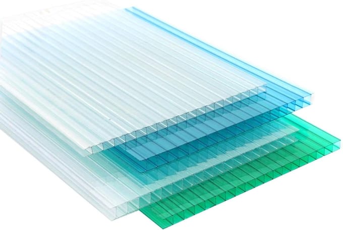 Polycarbonaat Dakpanelen - Transparante Platen - Doe-het-zelf Kassen - Dubbellaags Constructie - 50x50cm - 6mm - Transparant